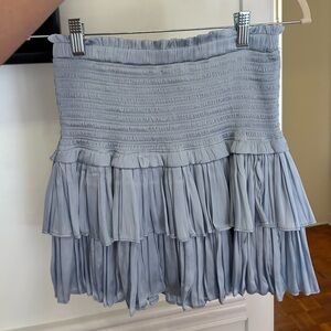 Elegant Blue Tiered Skirt